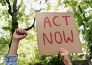 young activist taking action